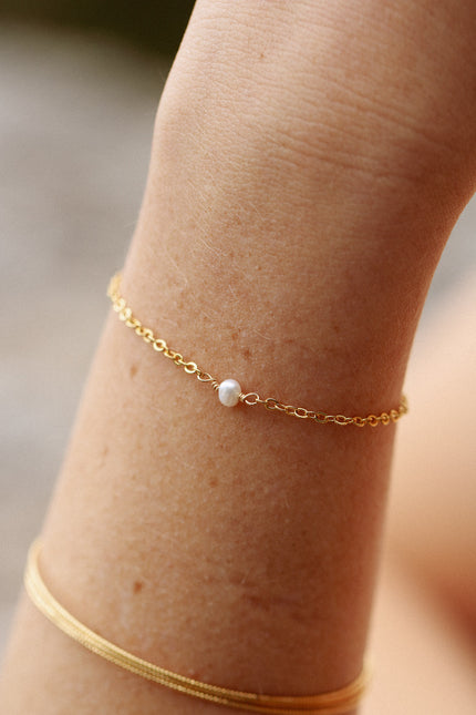 Bracelet Alone Manon perle unique – doré or 24k recyclé, fait main en Provence | KariBoo Bijoux
