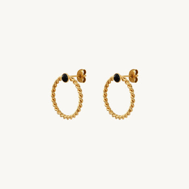 Boucles d'oreilles Camille pierres fines noir onyx Kariboobijoux