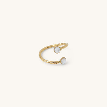 Bague Laura pierres fines blanc nacre 2 Kariboobijoux