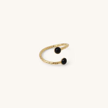 Bague Laura pierres fines noir onyx Kariboobijoux