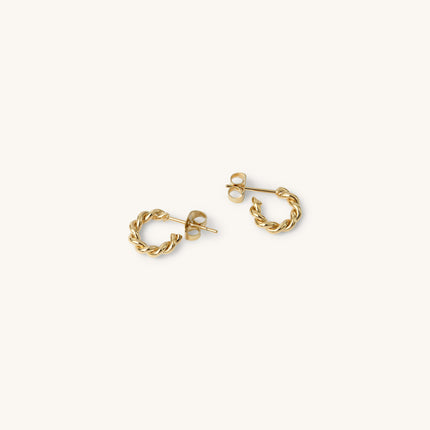 Créoles little Camille – dorées or 24k recyclé, faites main en Provence | KariBoo Bijoux