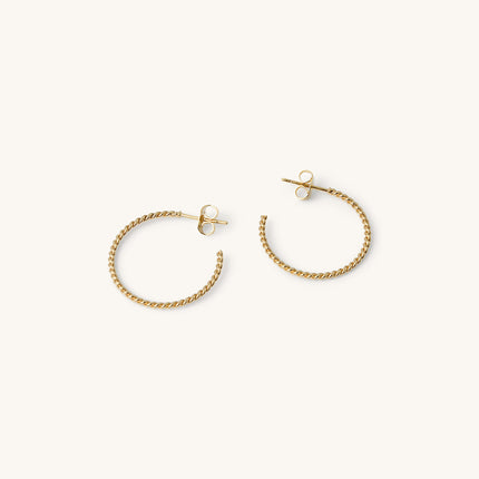 Créoles Camille fines – dorées or 24k recyclé, faites main en Provence | KariBoo Bijoux
