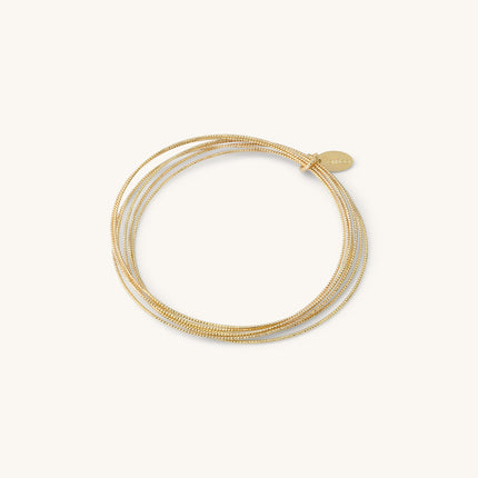 Jonc Eléna semainier – doré or 24k recyclé, fait main en Provence | KariBoo Bijoux