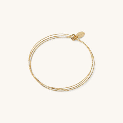 Trio de joncs Eléna – dorés or 24k recyclé, faits main en Provence | KariBoo Bijoux