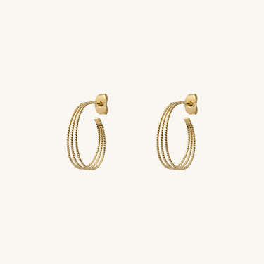 Boucles d'oreilles Eléna Nude trio Kariboobijoux