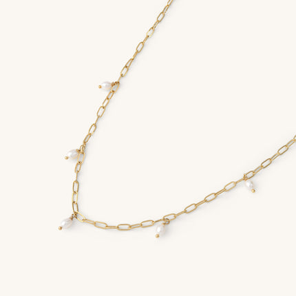 Collier Iris blanc perle d'eau douce Kariboobijoux
