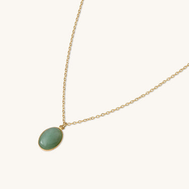 Collier grande louise vert clair aventurine