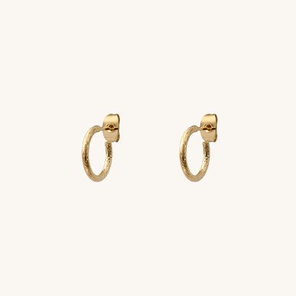 Créoles little Laura – dorées or 24k recyclé, faites main en Provence | KariBoo Bijoux