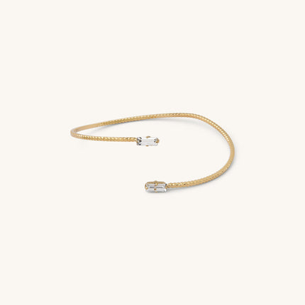 Jonc Théa cristal – doré or 24k recyclé, fait main en Provence | KariBoo Bijoux