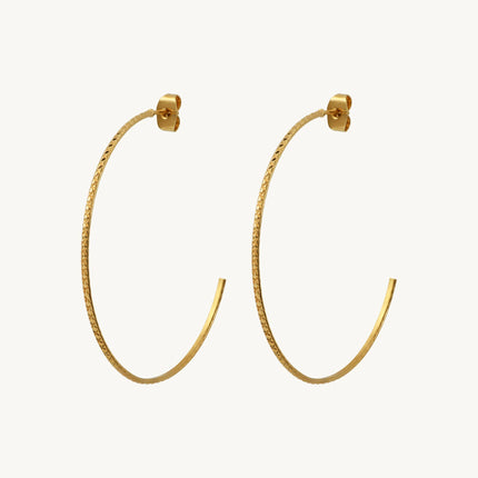 Maxi Créoles Emma – dorées or 24k recyclé, faites main en Provence | KariBoo Bijoux