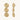 Clous d'oreilles Flora trio – portés | KariBoo Bijoux