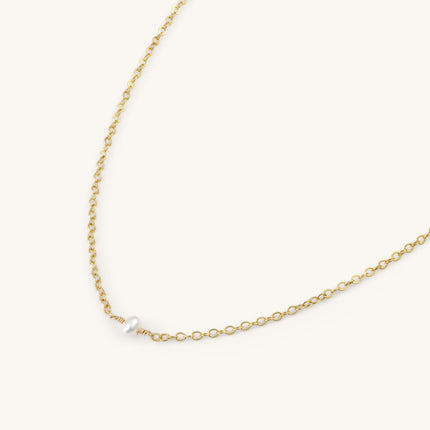 Collier Alone Manon perle unique – doré or 24k recyclé, fait main en Provence | KariBoo Bijoux