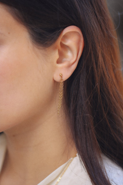 Boucles d'oreilles Charlotte mariage – dorées or 24k recyclé, faites main en Provence | KariBoo Bijoux