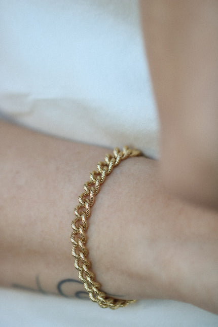 Bracelet Ambre perle et feuillage – doré or 24k recyclé, fait main en Provence | KariBoo Bijoux