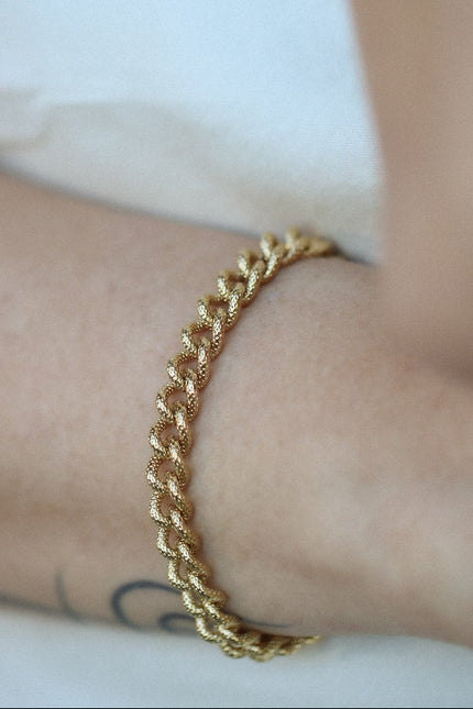 Bracelet Ambre perle et feuillage – doré or 24k recyclé, fait main en Provence | KariBoo Bijoux