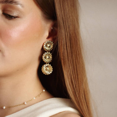 Clous d'oreilles Flora trio