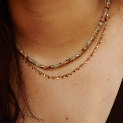 Collier fin Sofia – doré or 24k recyclé, fait main en Provence | KariBoo Bijoux