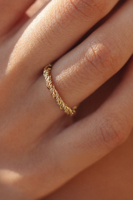 Bague Inès – dorée or 24k recyclé, fait main en Provence | KariBoo Bijoux