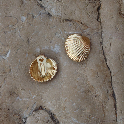 Boucles d'oreilles clips Calypso – dorées or 24k recyclé, faites main en Provence | KariBoo Bijoux