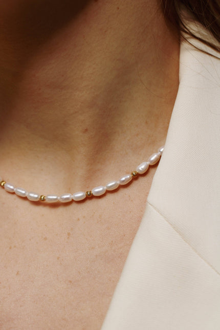 Collier Anna perles d'or – doré or 24k recyclé, fait main en Provence | KariBoo Bijoux
