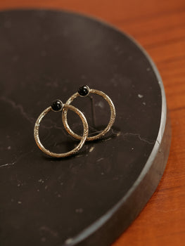 Boucles d'oreilles Laura pierres fines noir onyx Kariboobijoux