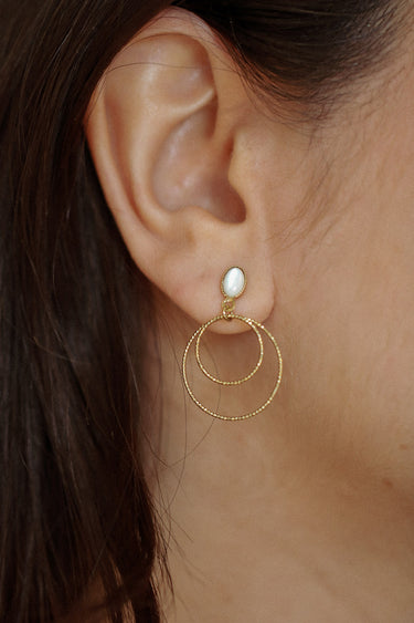 Boucles d'oreilles Éléna pierres fines