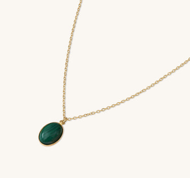 Collier grande louise vert foncé malachite Kariboobijoux