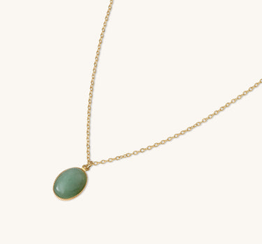 Collier grande louise vert clair aventurine