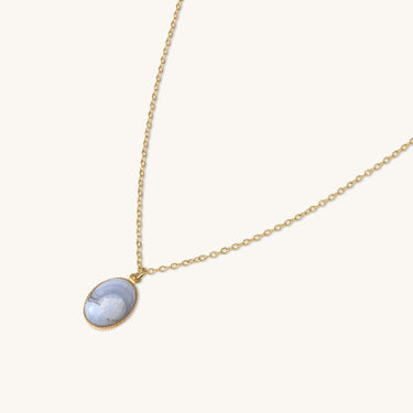 Collier grande louise Bleu calcédoine Kariboobijoux