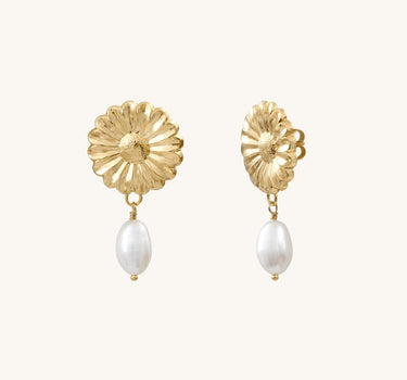 Clous d'oreilles Flora perles