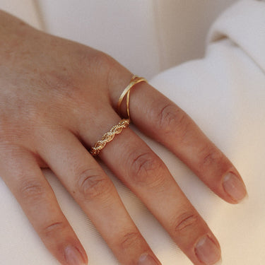 Eléna braided 4 strand ring