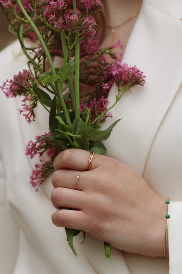 Bague chaîne Lola pierre fine