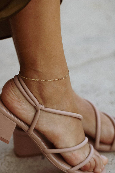 Chaine de cheville Anna torsadé 2 Kariboobijoux