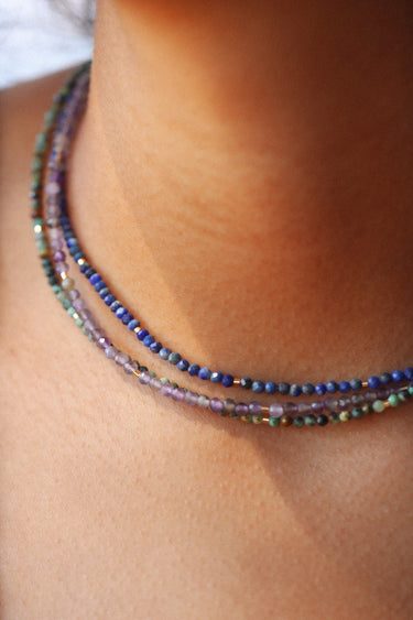 Collier pierres fines Armelle – porté | KariBoo Bijoux