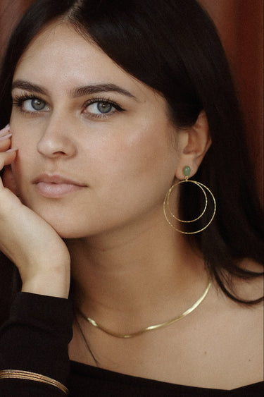 Boucles d'oreilles Maxi Éléna pierres fines