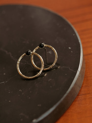 Boucles d'oreilles Laura pierres fines noir onyx Kariboobijoux