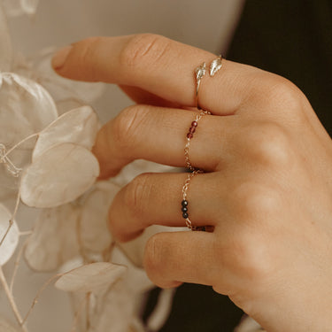 Bague Lola trio noir onyx Kariboobijoux