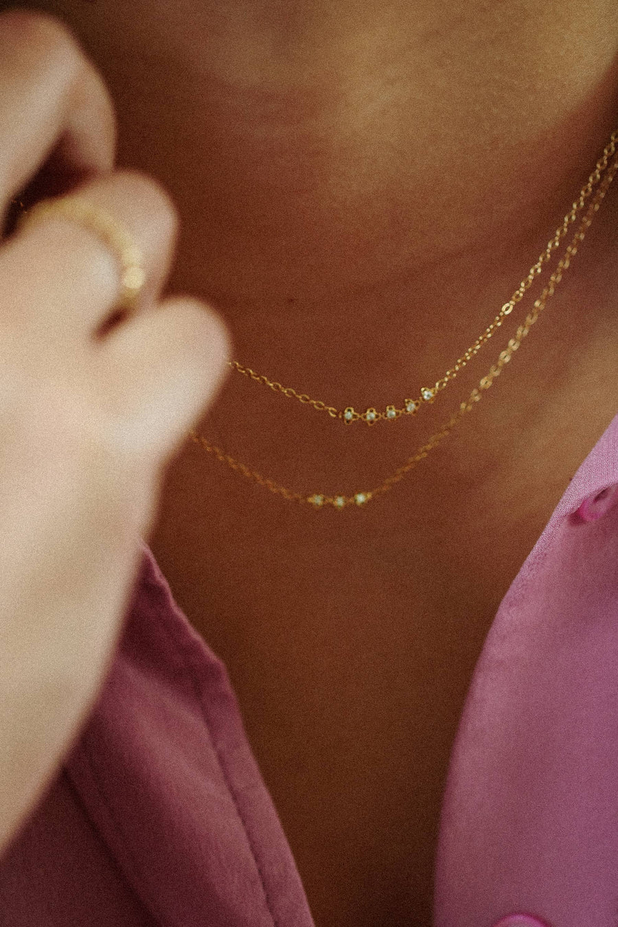 Collier 5 cristaux Safia